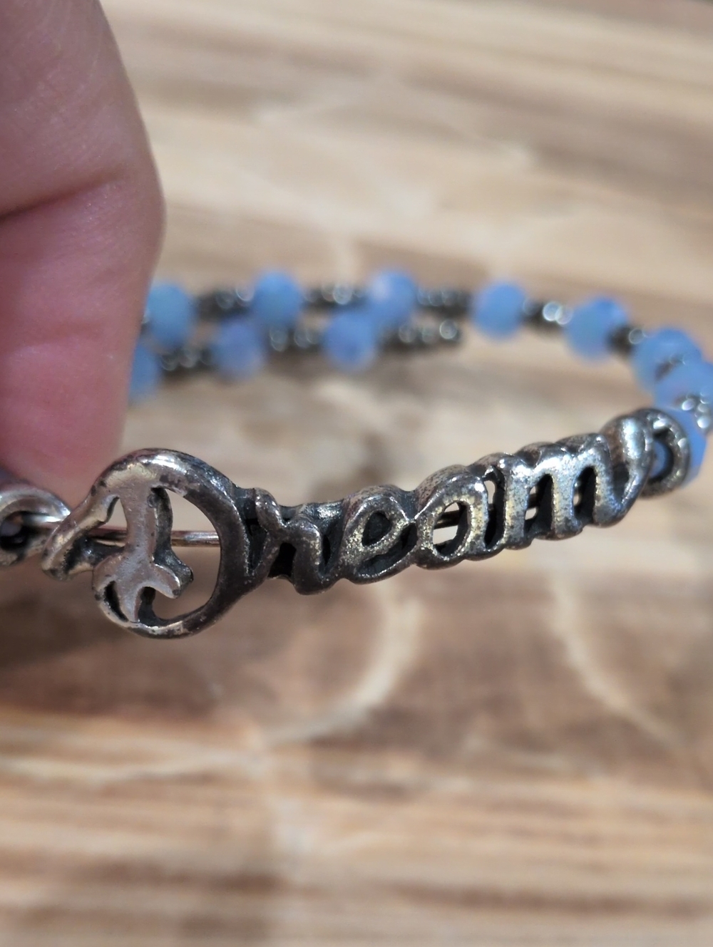 Coach Dianey Dream Blue Beads Silver Wire Rare Retired
